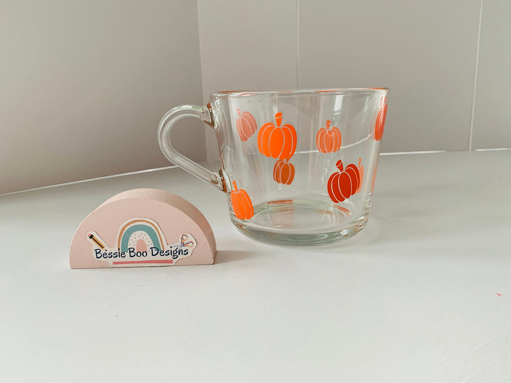 Gift Ideas - Halloween Glass Mug | Halloween Mug | Pumpkin Mug | Personalised Halloween Glasses |