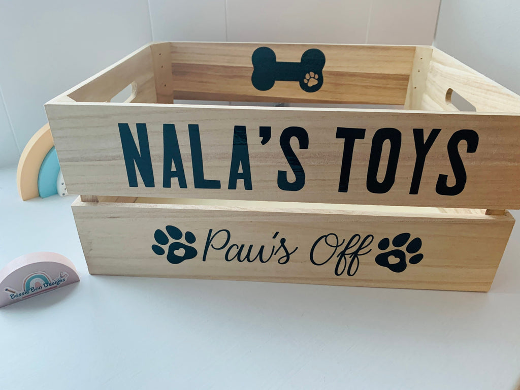 Crate - Dog Toys Crate | Dog Treat Box | Dog Food Crate | Gift for furbaby | Gift for Dog | Puppy Toys crate