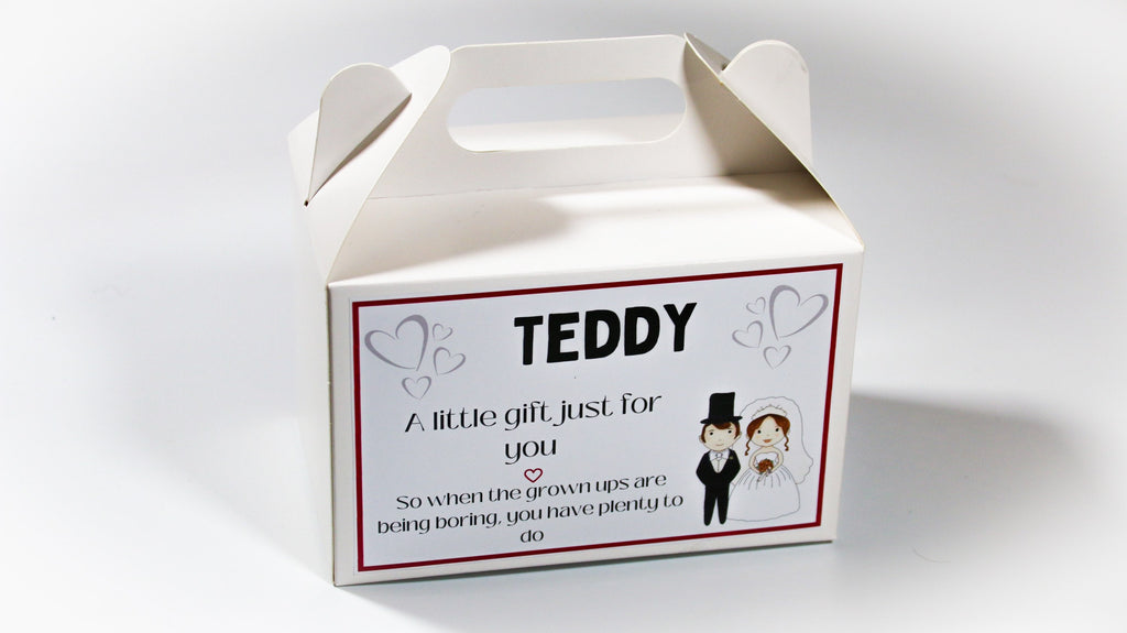 Personalised Wedding Favour Box | Children's Wedding Activity Box | Wedding Party Bags | Kid's Wedding Box |