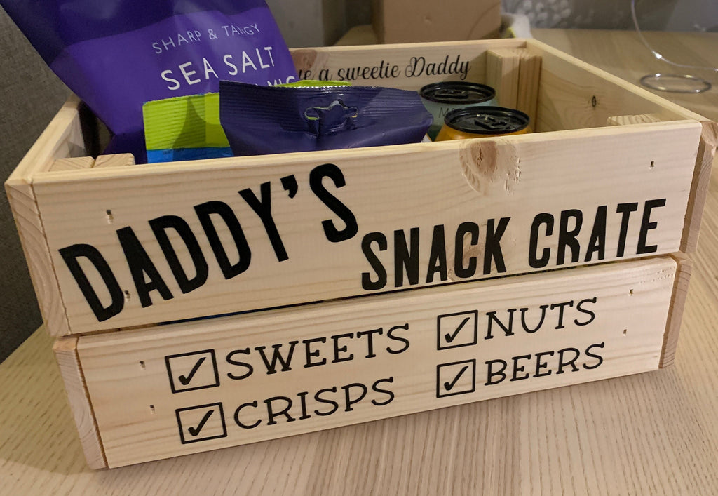 Crate - Daddy’s Snack Crate | Dad’s Treat Box | Gifts for Daddy | Fathers Day Gift | Birthday Gift | Gifts for Grandad