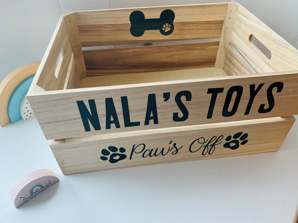 Crate - Dog Toys Crate | Dog Treat Box | Dog Food Crate | Gift for furbaby | Gift for Dog | Puppy Toys crate