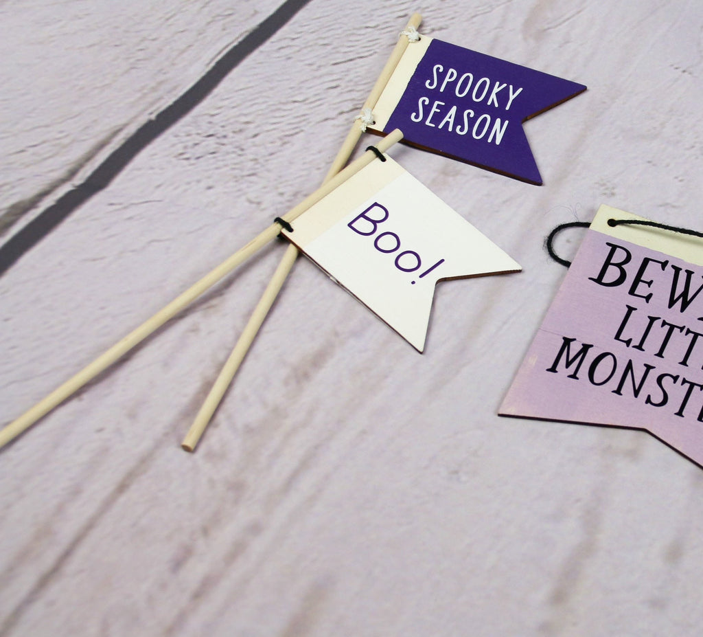 Halloween Wooden Flags