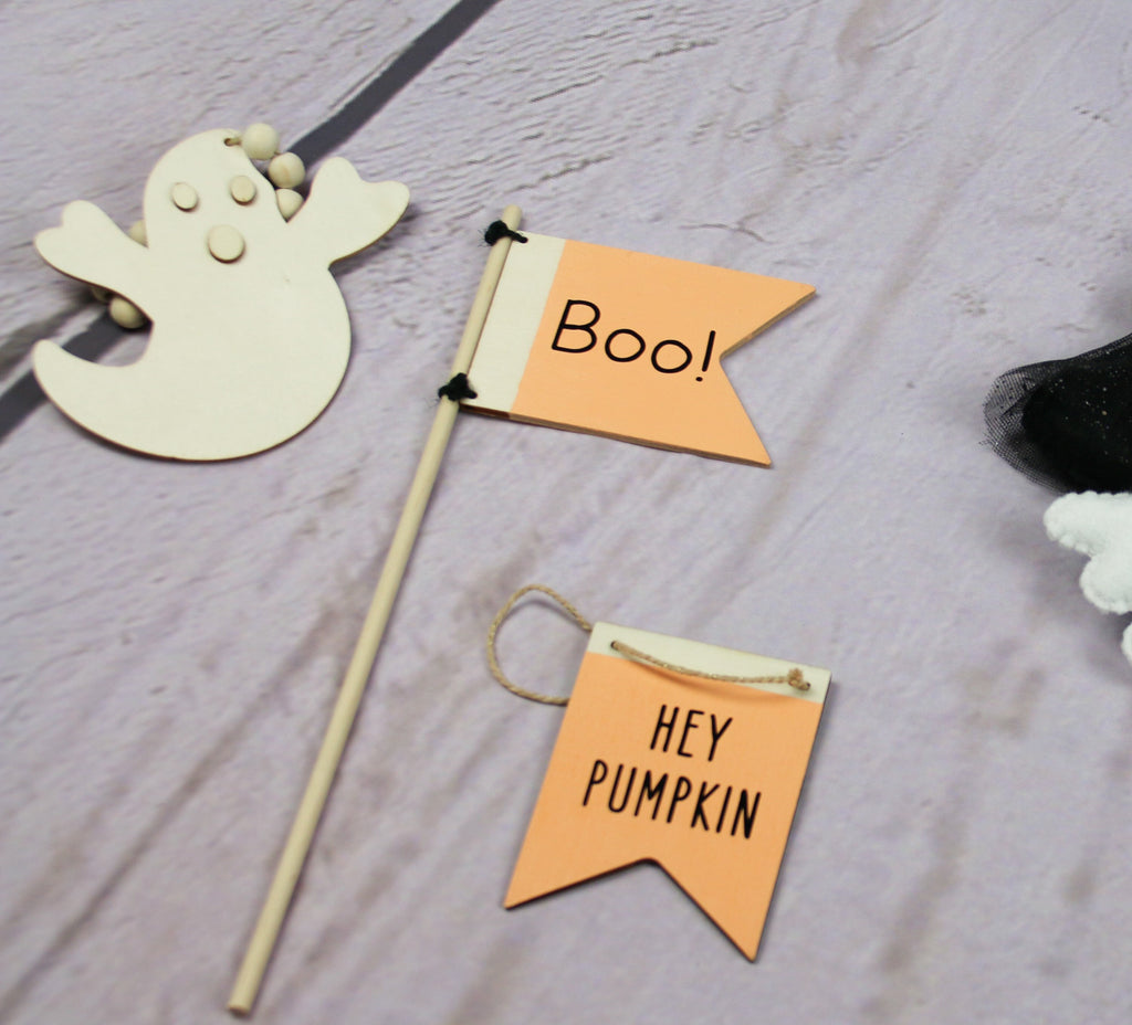 Halloween Wooden Flags