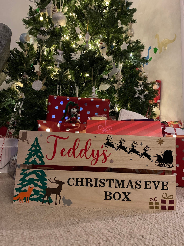 Crate - Christmas Eve Crate | Personalised Christmas Gift | Christmas Eve Box | Christmas Eve Treats Christmas Crate