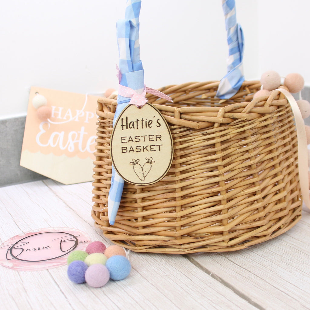 Easter Basket Wooden Tag