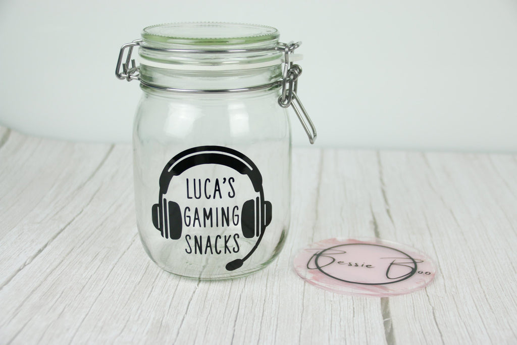 Personalised Sweer Jar | Sweetie Jar | Snack Jar | personalised Gifts | Gifts for teenagers | Gifts for him | Gifts for Her | Gamers