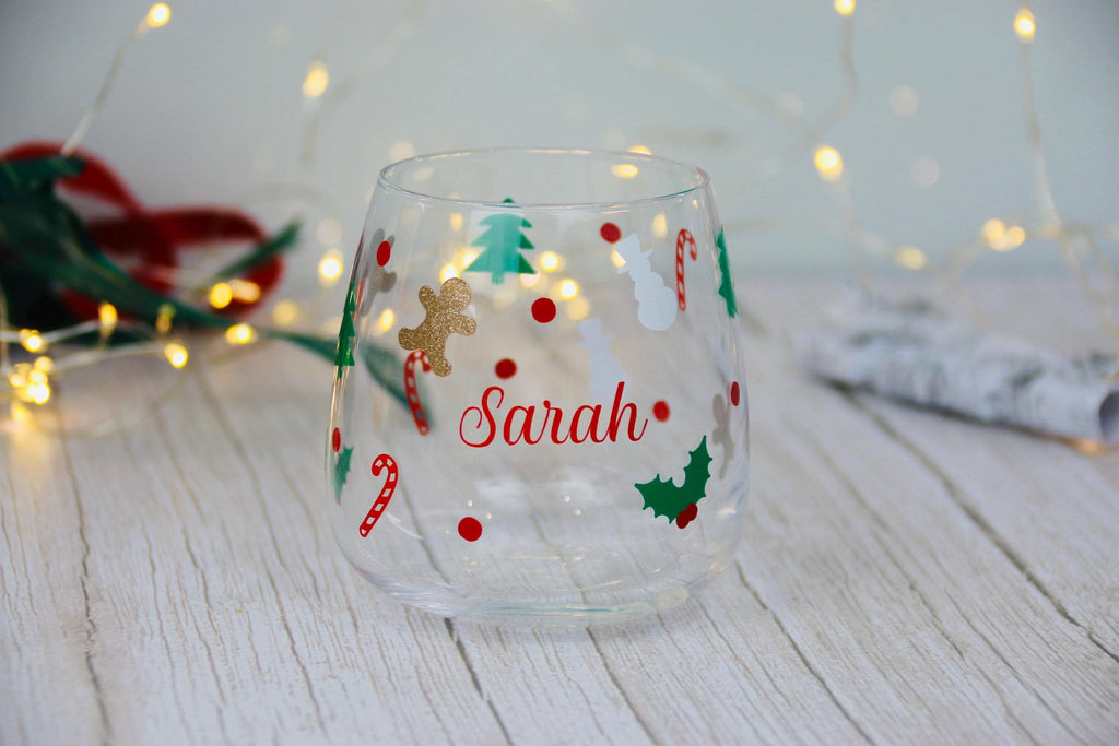 Gift Ideas - Christmas Glass | Personalised Glass | Christmas Present | Christmas 2024 | Gift for Her | Christmas tumbler | Stocking Filler