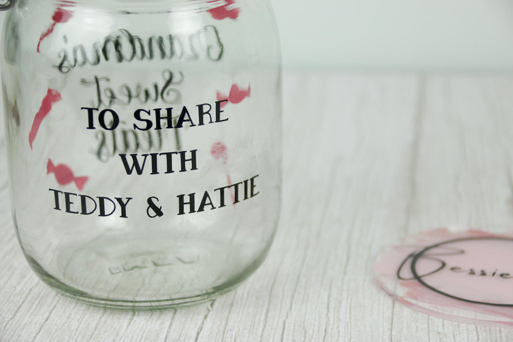 Personalised Sweer Jar | Sweetie Jar | Snack Jar | personalised Gifts | Gifts for grandparents | Gifts for him | Gifts for Her