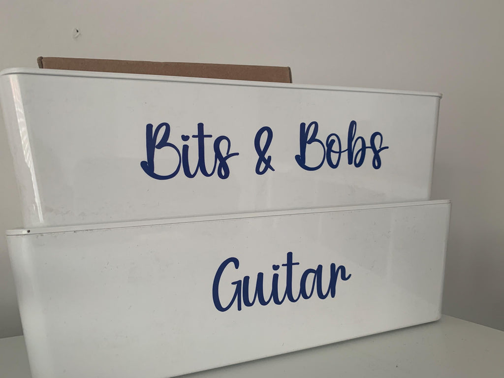 Storage Box Decals | Craft Room Labels | Self-Adhesive Personalised Decals | Personalised Stickers