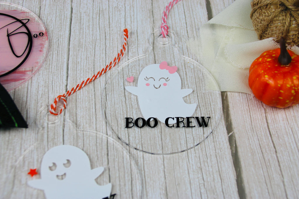 Halloween Personalised Acrylic Tag | Personalised Decorations | Personalised Gifts | Autumn Decorations | Cute Halloween Ghost