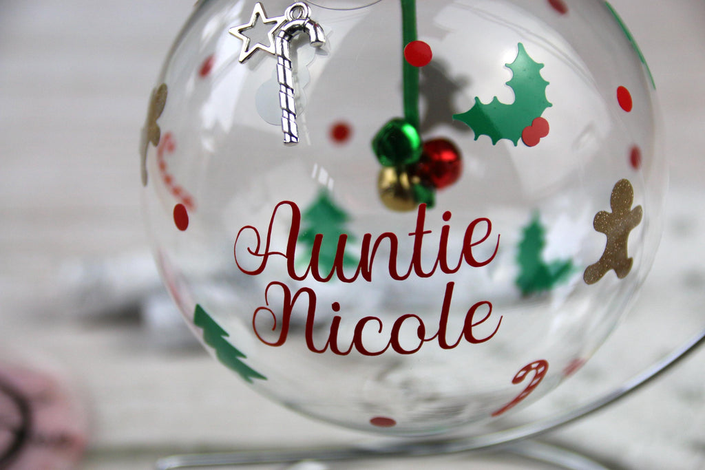 Christmas Glass Bauble | Personalised Christmas Bauble | Christmas Tree Decoration | Christmas Gift | Stocking Filler