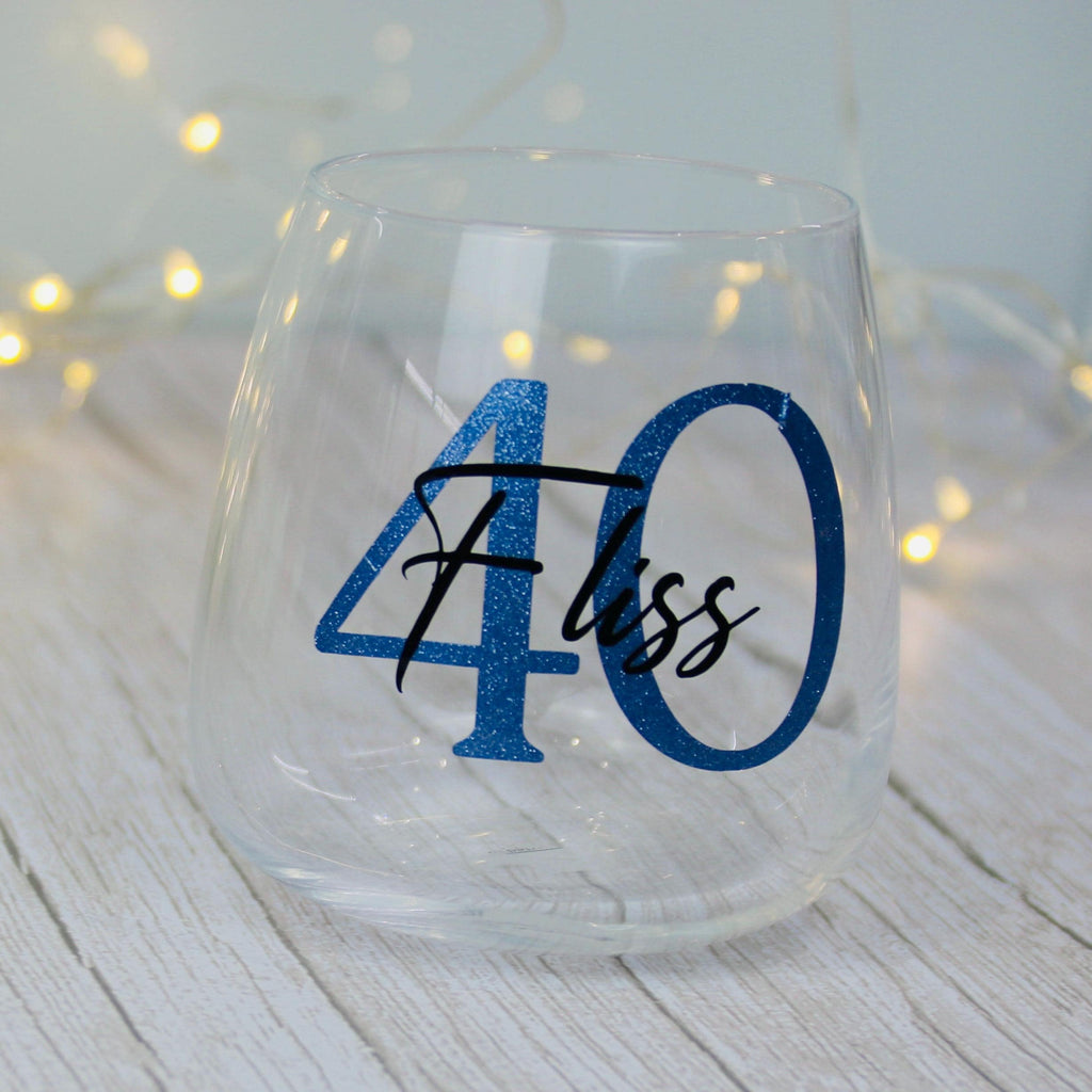 Gift Ideas - 18 21 30 40 50 Birthday Glass | Personalised Glass | Sparkly Tumbler | Birthday Gift | Gift for Her | Gift for Him